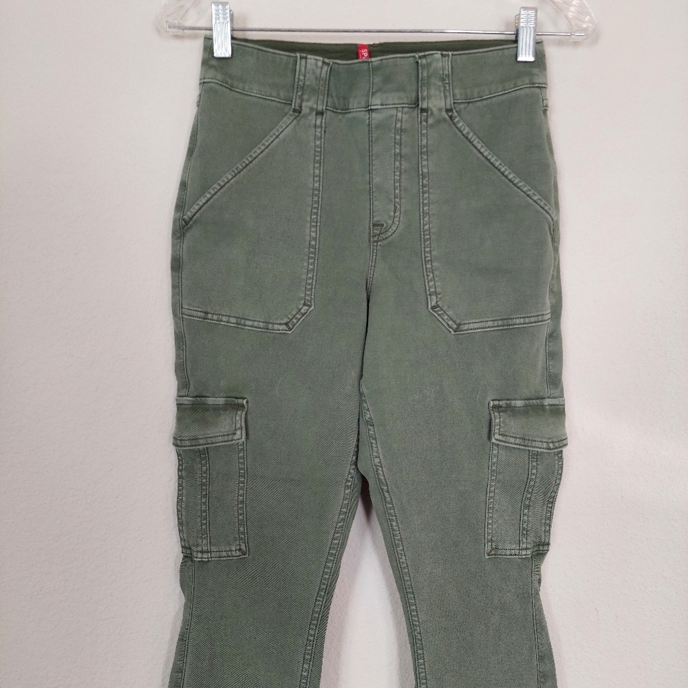 Spanx Twill Green Multipocket Cargo Pull On Pants… - image 4